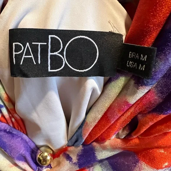 PatBO Violet Cut-Out Floral Maxi Dress in Cherry M - Picture 6 of 9